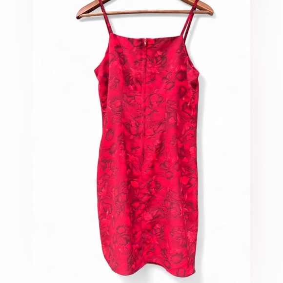 Vintage 90s Reitman’s Red Floral Mini Dress Coquette Soft Girl Summer Festival M - Picture 2 of 10